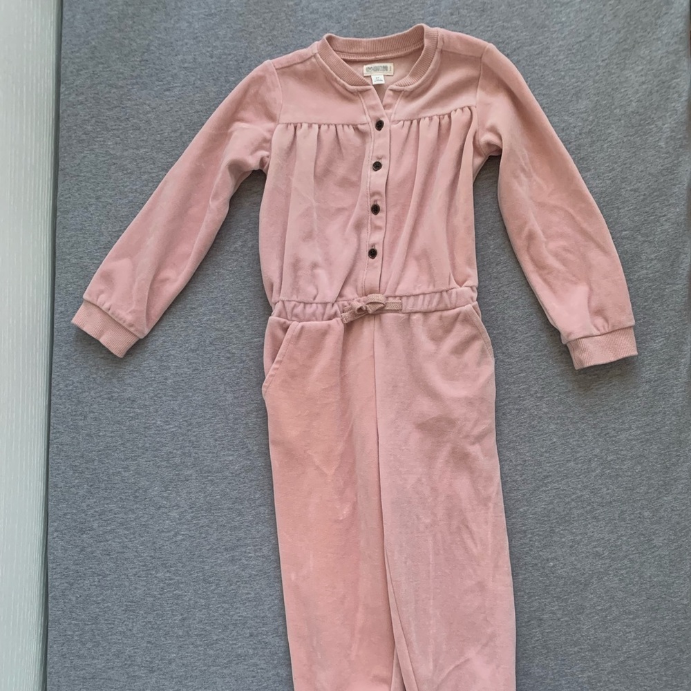 Pink velour Gymboree jumpsuit